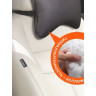 Подушка-косточка SIGER на подголовник автомобиля перфорированная экокожа (черная) pkp001-b